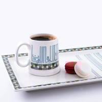 طقم اكواب قهوة بورسلان فاخر بزخرفة انيقة من الخط ا...