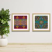 طقم من لوحتين جدارية مطبوعة - لوحة تراثية