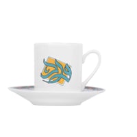 طقم فناجين قهوة بورسلان مذهب فاخر بزخرفة عريقة من...