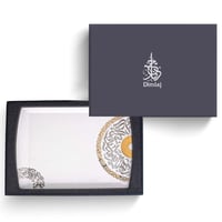 صحن تقديم مستطيل بورسلان فاخر مذهب بزخرفة انيقة من...