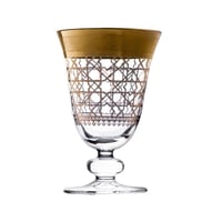 طقم كاسات زجاجية فاخرة بزخرفة ذهبية انيقة مستوحاة...