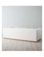 كنبة ثلاثية خشب سويدي تصميم مودرن - لون أبيض