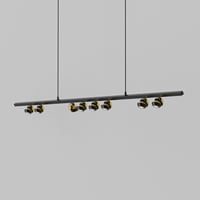 اضاءة سقف معلقة -انارة علاقي طولية 8 عدسات ليد متح...