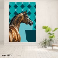 لوحة جدارية مطبوعة فنية وديكور - صورة خيل