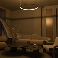 اضاءة سقف معلقة - ثريا معلقة ليد تصميم دائري - متو...