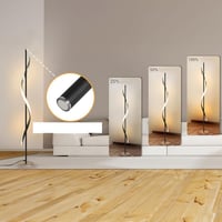 اضاءة ستاند ارضية تصميم مودرن ملفوف لون اسود وابيض...