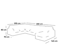 كنبة زاوية تصميم مودرن -لون رمادي