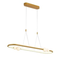 انارة سقف معلقة ثريا معلقة مستطيل مع كرات ثلجي اضا...