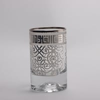 طقم كاسات زجاجية فاخرة بزخرفة بلاتينية عصرية وانيق...