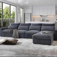 كنب زاوية للصاله - رمادي