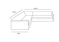 كنب زاوية شكل حرف L تصميم مودرن - اوف وايت