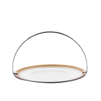 صينية تقديم زجاجية فاخرة مذهبة بزخرفة عصرية وانيقة