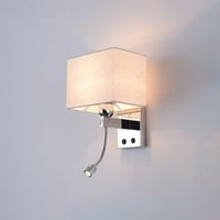 اضاءة جدارية أبليك فندقي كروم شيد بيج كشاف