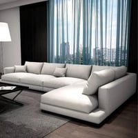 كنب زاوية مودرن - لون ابيض