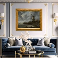 لوحة جدارية كلاسيكية مطبوعة ومغلفة بالزجاج - الفنا...