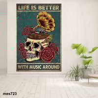 لوحة جدارية مطبوعة على لوح اكريلك - جمجمة