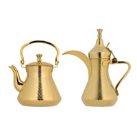 طقم غلاية شاي ودلة قهوة عربية ستيل 2 قطع من السيف...