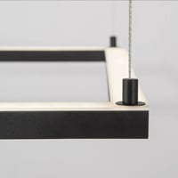 انارة سقف معلقة ثريا مربعة انارة للاعلى لون اسود -...