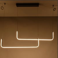 اضاءة سقف معلقة - ثريا معلقة ليد خطين تصميم مودرن...
