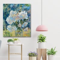 لوحة جدارية تشكيلية - ورود - مطبوعة على لوح اكريلك