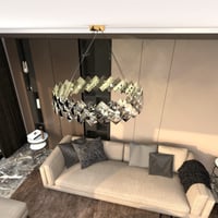 اضاءة سقف معلقة - ثريا علاقي تصميم مودرن