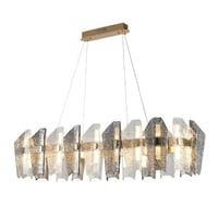 انارة سقف معلقة ثريا مستطيل فاخرة كريستال وشفاف