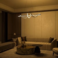 اضاءة سقف معلقة - ثريا معلقة ليد دوائر تصميم مودرن