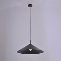 انارة سقف معلقة شكل مخروطي لون اسود - مقاس 53 سم