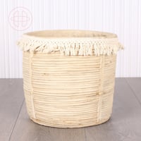 حوض اصيص فخار خارجي وداخلي بامبو - إطار هدب سكري -...