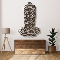 منحوتة خشبية لوحة ديكور نقشة تجريدية لرجل