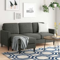 كنب زاوية حرف ال - لون رمادي