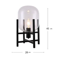 اضاءة ستاند ابجورة زجاجية بقاعدة معدنية مودرن تصمي...