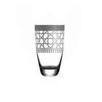 طقم كاسات كريستالية فاخرة بزخرفة بلاتينية انيقة مس...