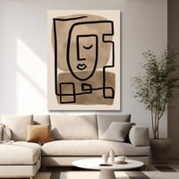 لوحة جدارية مطبوعة وديكور فن تكعيبي