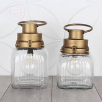 فانوس مربع بيد نحاس دائرية - يعمل بالبطارية - مقاس...