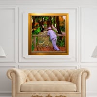 لوحة جدارية كلاسيكية مطبوعة ومغلفة بالزجاج - الفنا...