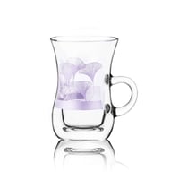 طقم كاسات شاي بيد بزخرفة ملونة عصرية وانيقة