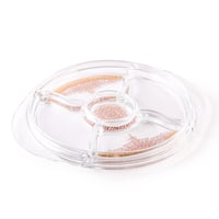 صحن تقديم زجاجي مقسم / صحن مكسرات زجاجي مذهب فاخر...