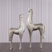 مجسم ديكور طقم من قطعتين على شكل حصان تجريدي