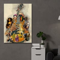 لوحة جدارية فنية مطبوعة - قيتار الفن الكلاسيكي - ب...