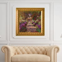 لوحة جدارية كلاسيكية مطبوعة ومغلفة بالزجاج - الفنا...