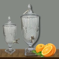 موزع عصير ومشروبات زجاجي كرستالي - 5 لتر