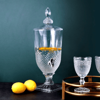 موزع عصير ومشروبات زجاجي كرستالي - 5 لتر