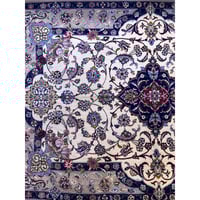 سجادة إصفهان حرير مع الصوف تك خفت اساس حرير نسيج ي...