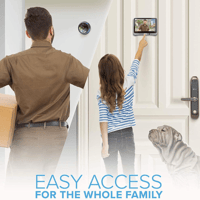 كاميرا عرض الباب الذكي واي فاي DP1C مع بطارية لاسل...