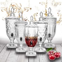 موزع عصير ومشروبات زجاجي كرستالي - 3 لتر