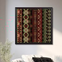 لوحة كنفاس جدارية مطبوعة وديكور نقشة السدو