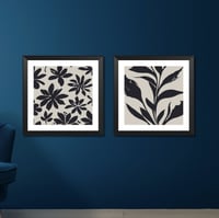 طقم من لوحتين جدارية مطبوعة - فن تجريدي