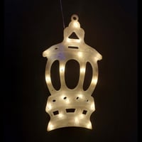 زينة رمضان - فانوس رمضان- إضاءة صفراء LED مع خياري...