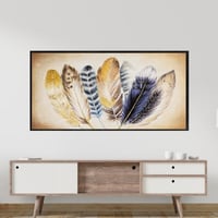 لوحة جدارية مطبوعة لجمال الريش